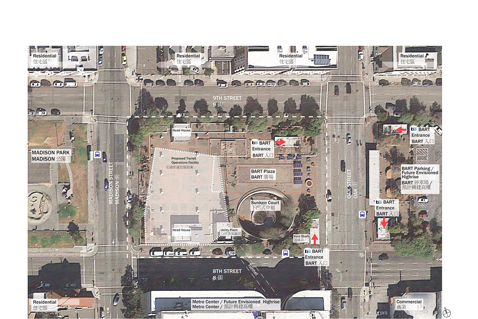 BART Transit Operations Facility and plaza