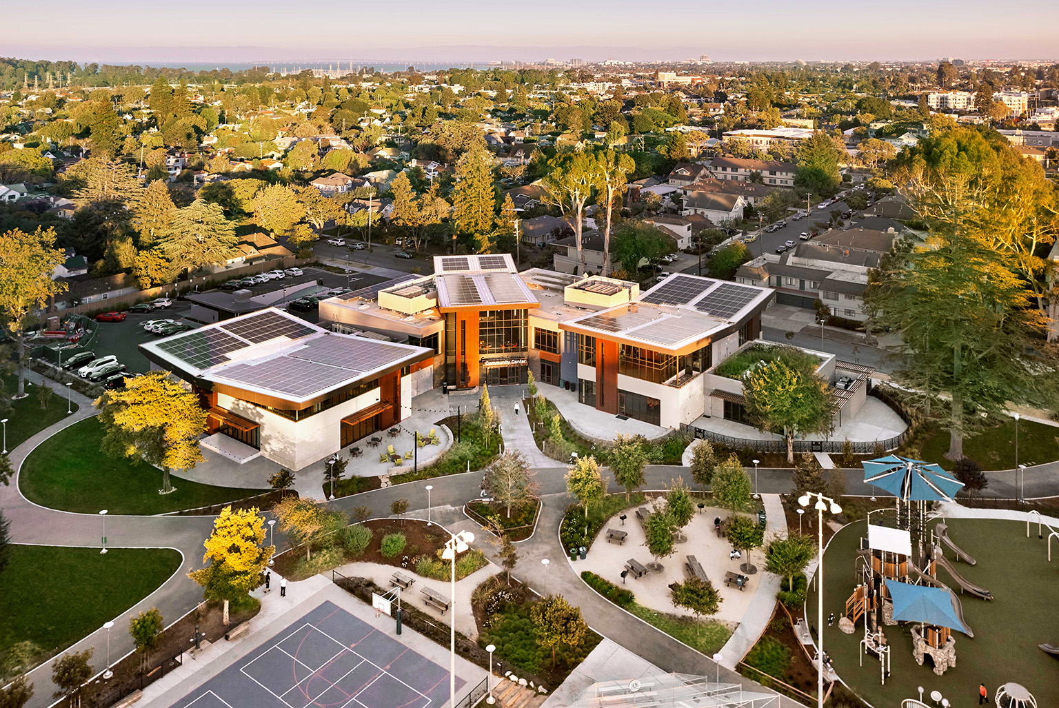 Burlingame Community Center and Washington Park Playground