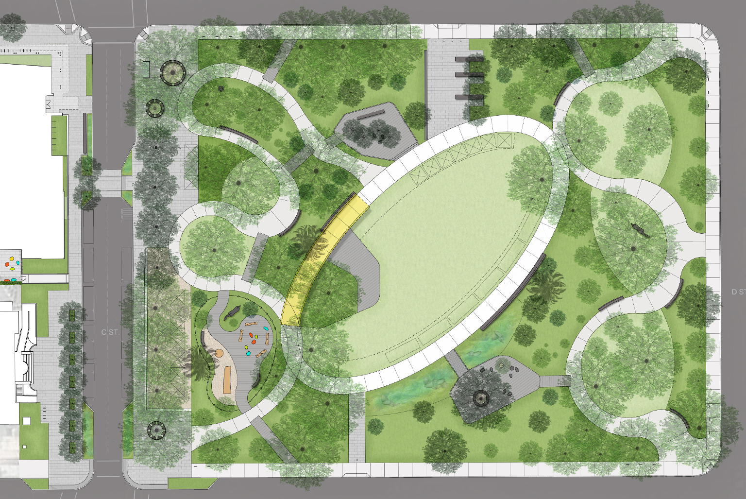 Hayward Library + Heritage Plaza