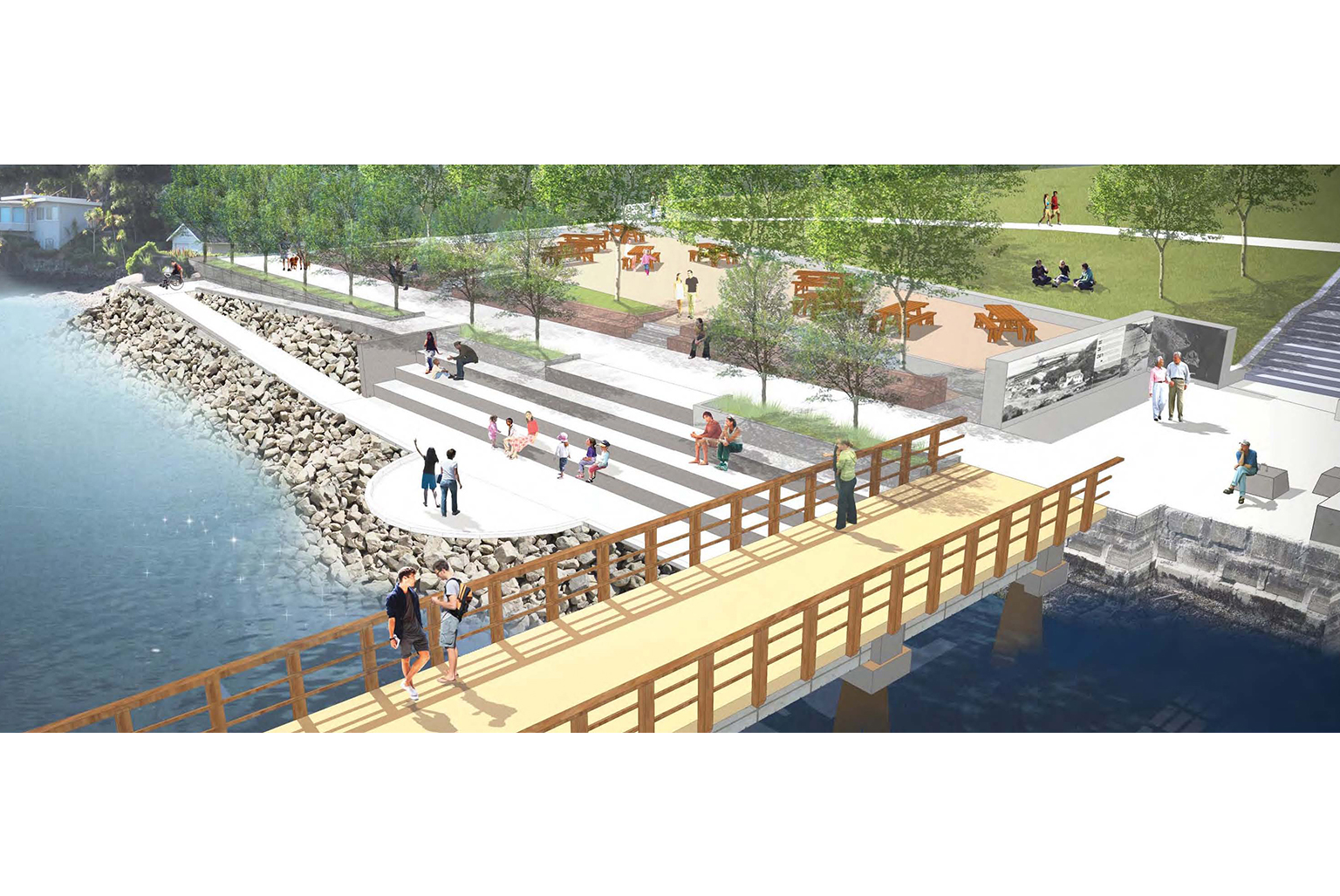 Tiburon Paradise Beach and Seawall